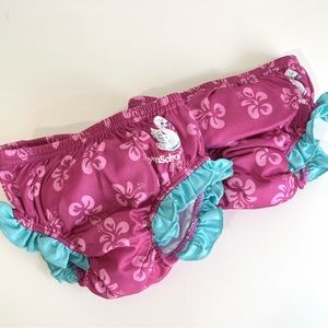 SwimSchool Reuseable Girls Swim Diaper~Level 1~12 MTH~18-22 LBS~NWOT~Set of 2